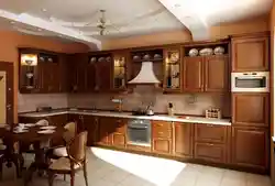 Classic dark kitchen interior