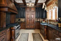 Classic dark kitchen interior