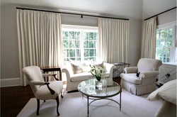 Beautiful curtains for the living room for the ceiling cornice modern photos