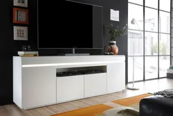 Modern style chest of drawers in the living room photo for TV