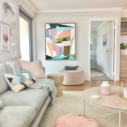 Pastel living room interior