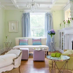 Pastel living room interior