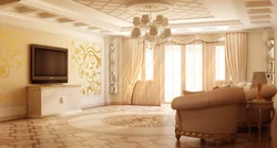 Interior design of the hall in the apartment wallpaper