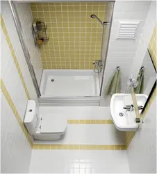 Bathroom design without bathtub