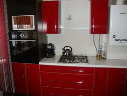 Small kitchens with gas boiler interior photo