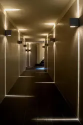 Light lines hallway photo