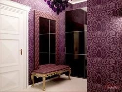 Photo of burgundy hallway