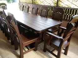 Фото деревянных столов и стульев для кухни