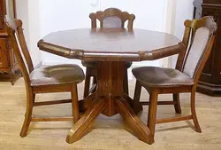 Photo Of Wooden Tables And Chairs For The Kitchen
