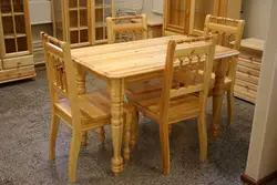 Фото деревянных столов и стульев для кухни