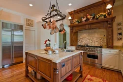 Kitchen design with old furniture