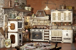 Kitchen design with old furniture