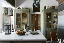 Kitchen design with old furniture