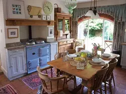 Kitchen design with old furniture