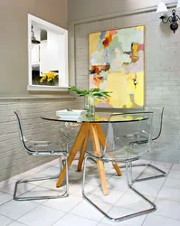 Glass tables kitchen design