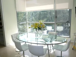Kitchen Interior With Glass Table Photo