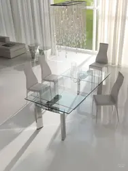 Kitchen Interior With Glass Table Photo