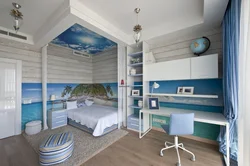 Спальня в морском стиле дизайн