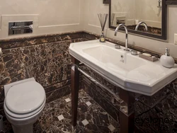 Bathroom design brown marble