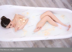 Photo In A Milk Bath