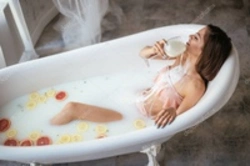 Photo in a milk bath
