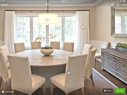 Round Table And Sofa In The Kitchen Photo