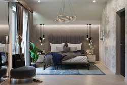 Photo of hanging lamps in the bedroom