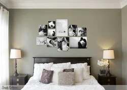 Большое фото на стене в спальне