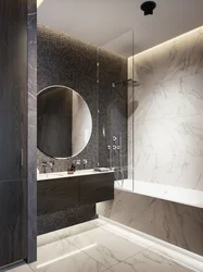 Gray Marble In The Bathroom Interior