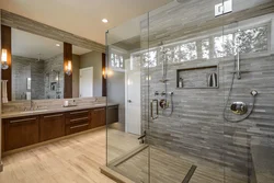 Kitchen with shower photo design