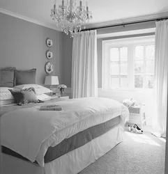 Шторы для спальни в серых тонах фото