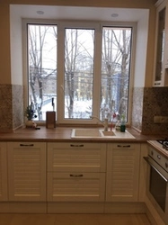 Countertop With A Window In The Kitchen Photo In The House