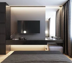 Тв в спальне современный дизайн