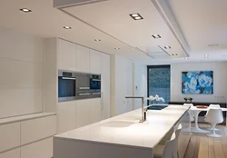 Ceiling spots in the kitchen interior