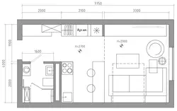 Kitchen living room layout design project