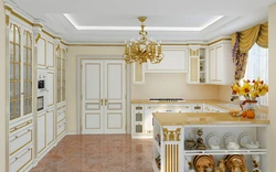 Фото дизайна кухни золото