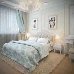 Простой дизайн спальни в светлых тонах фото