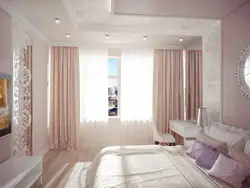 Просты дызайн спальні ў светлых танах фота