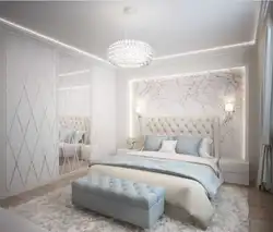 Simple bedroom design in light colors photo