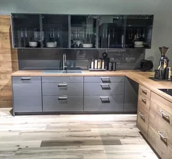 Graphite Kitchen With Wood In The Interior