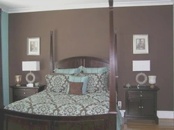 С какими цветами сочетается коричневый цвет в интерьере спальни фото