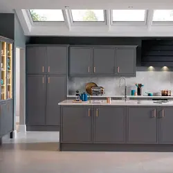 Anthracite kitchen color photo in the interior
