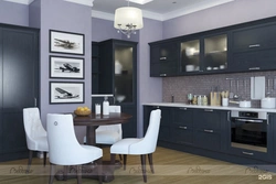 Anthracite kitchen color photo in the interior