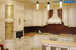 Photo of classic kitchen golden patina
