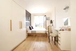 Narrow bedroom design with one window