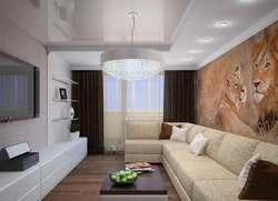 Living room interior panel apartment