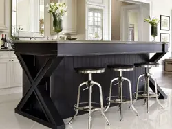 Bar stools in the kitchen for the bar counter photo