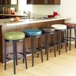 Bar Stools In The Kitchen For The Bar Counter Photo