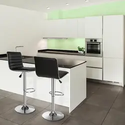 Bar stools in the kitchen for the bar counter photo