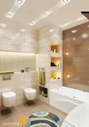 Bathroom and toilet design warm colors